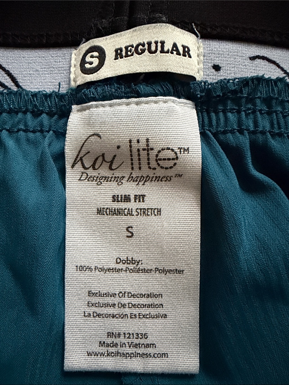 Koi lite teal sz small scrub pants